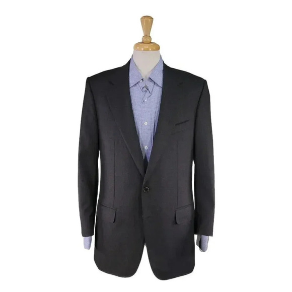 Maus & Hoffman by Ravazzolo Solid Gray 2-Btn Wool Blazer Jacket 40R - Picture 1 of 9